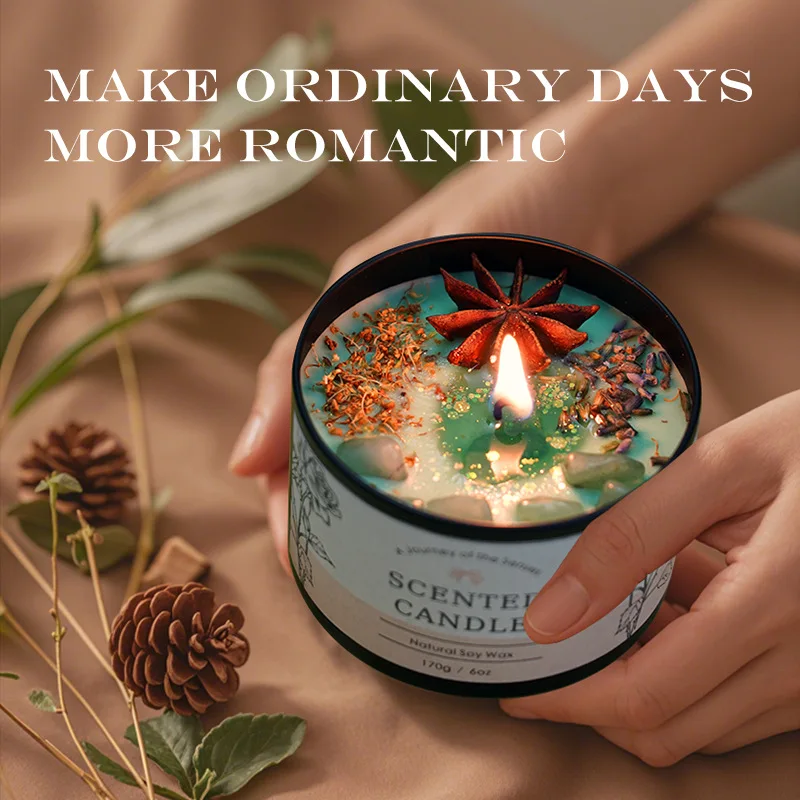 Home Fragrance - Креативная хрустальная ароматерапевтическая свеча 6 унций